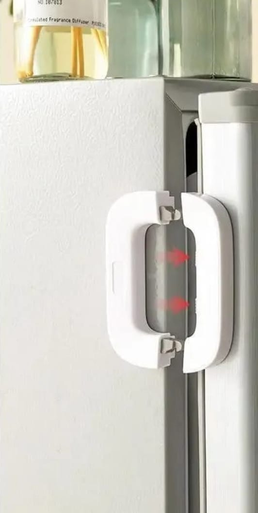 PREMIUM QUALITY Fridge Lock Adhesive Self Locking Refrigerator Door Lock