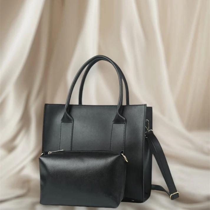 2 pc Leather Hand Bag