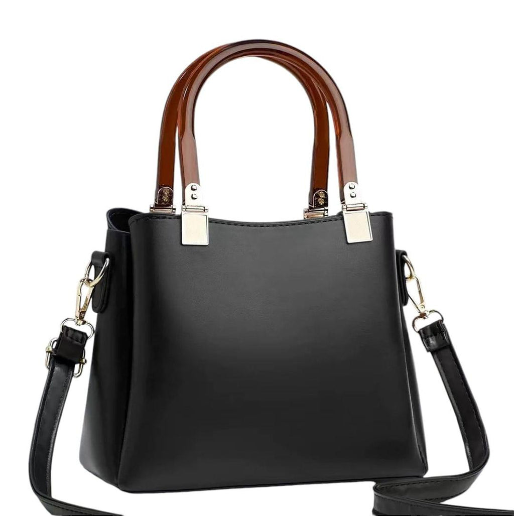 Plain Leather Shoulder Bag