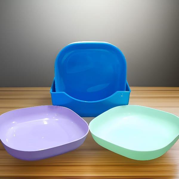 10 pcs colourful plate set