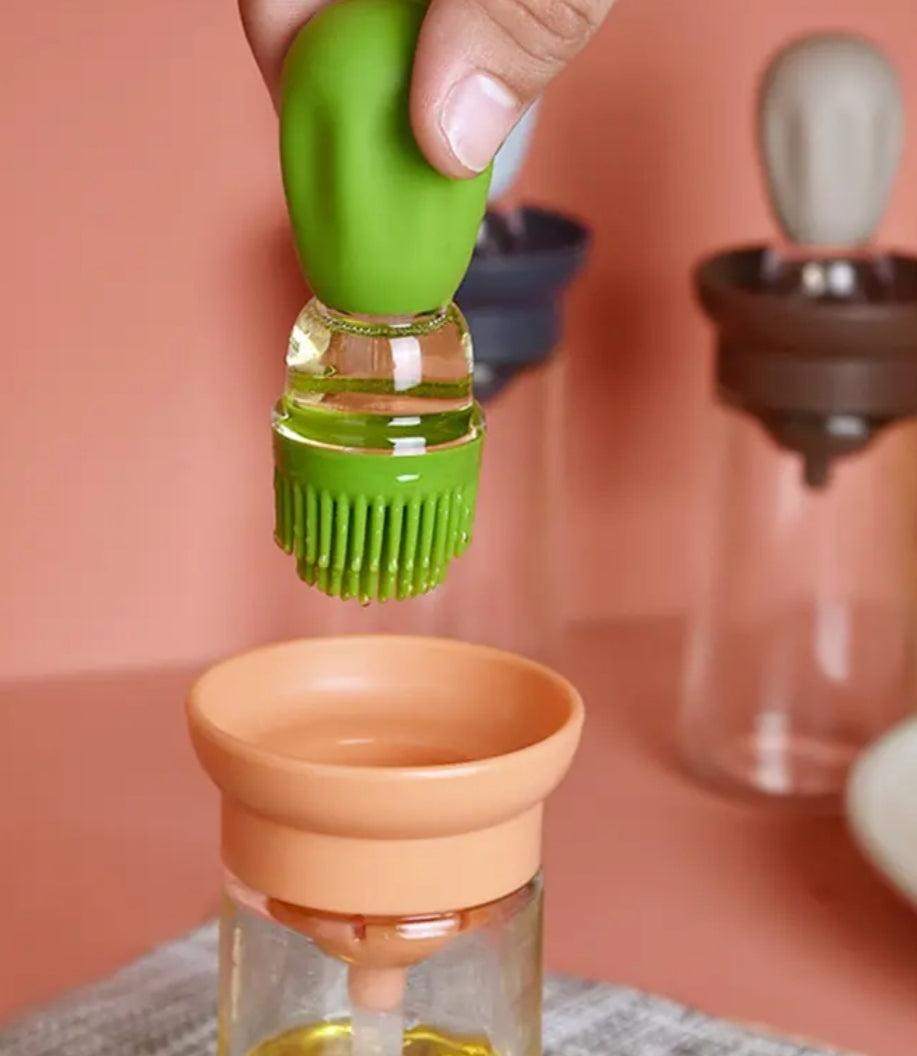 2 in 1 oil dispenser and brush