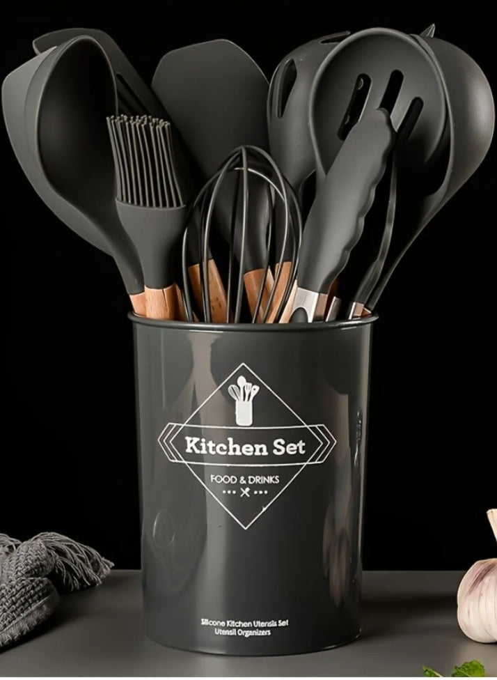 12 pcs silicone kitchen utensils set